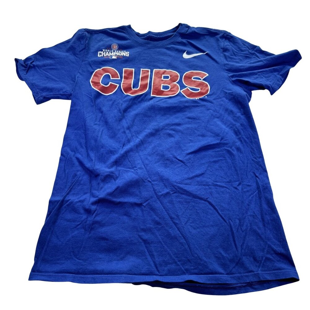 Nike Cubs 2016 World Series Champions Blue Crewneck T-Shirt M